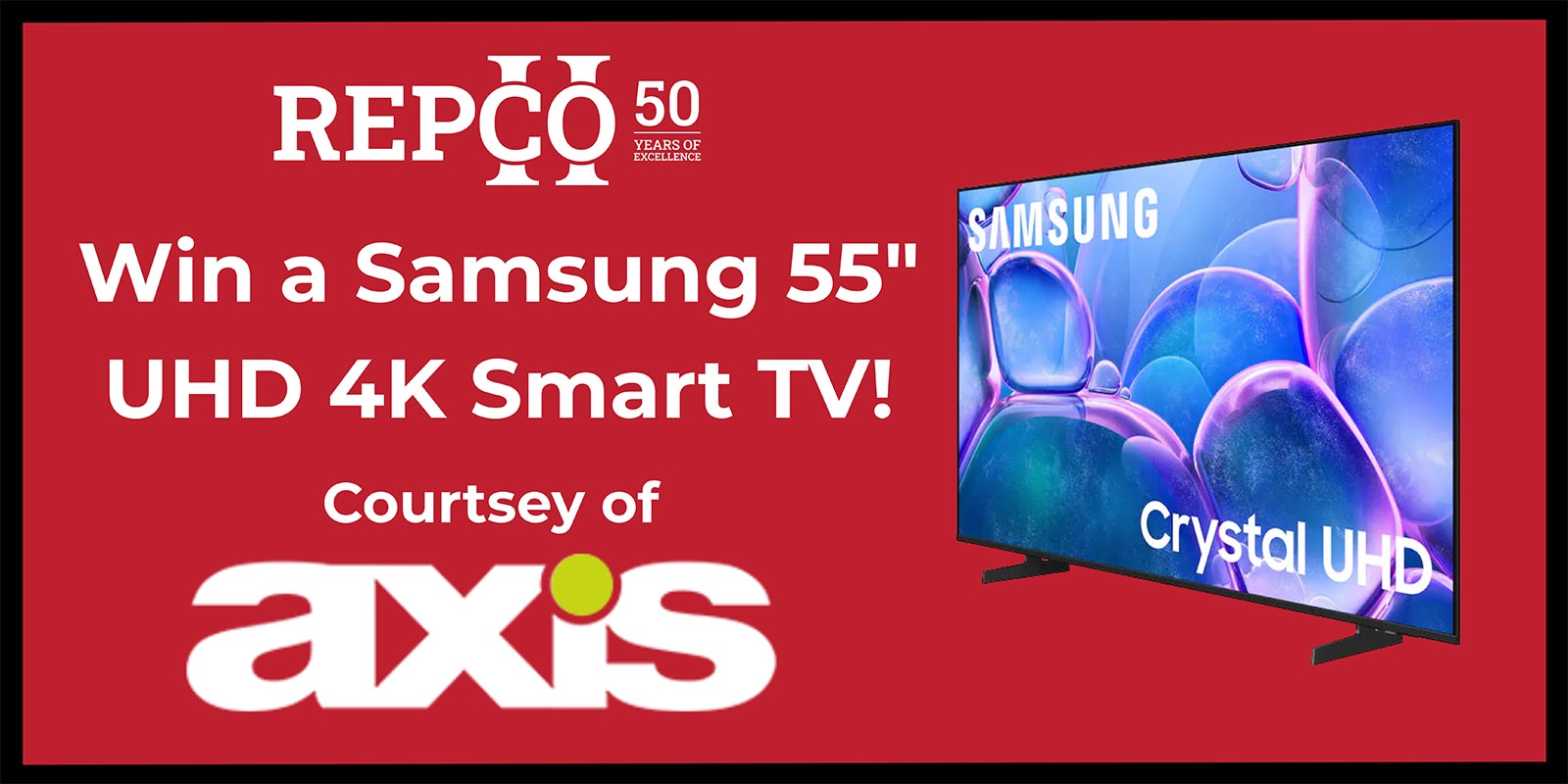 Win a Samsung 55" UHD 4K Smart TV!