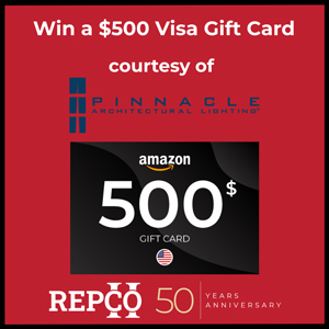 Win a $500 Visa Gift Card Courtesy of Pinnacle Lighting